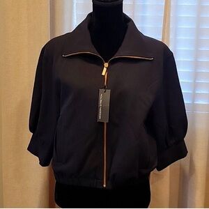 Express Black Jacket -Top with Gold Zipper